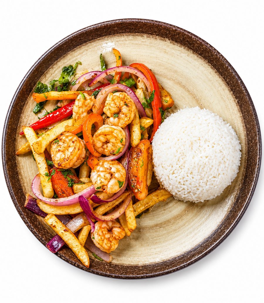 Saltado de Camarones