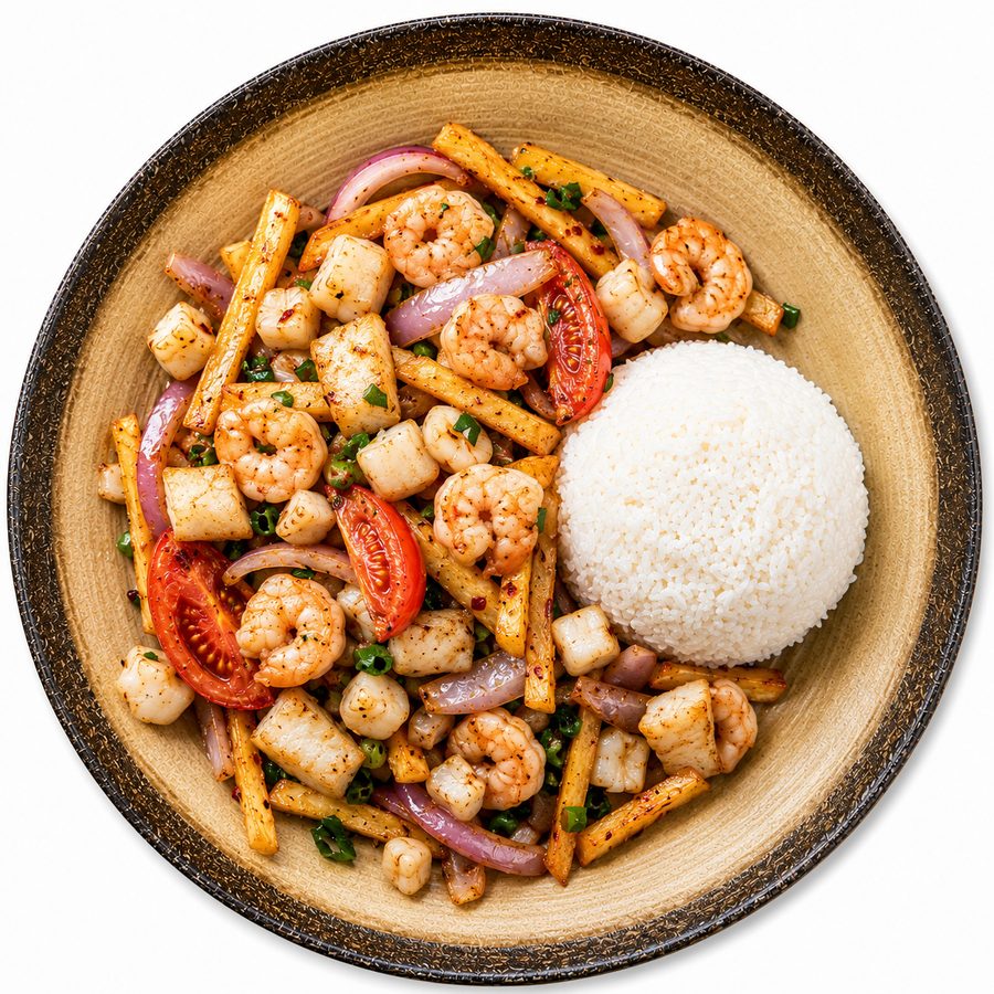 Saltado de Mariscos
